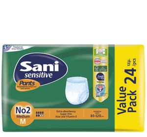  Sani Sensitive pants , Adult Diapers , Pants , short , NO 2 , medium , 80-120 Cm , 24 pieces , 24 diaper , diapers / حفاضات ساني شورت لكبار السن , ساني شورت دايبرز لكبار السن , ساني بانتس دايبرزلكبار السن , حفاضات ساني بانتس لكبار السن , مقاس 2 , رقم 2 , وسط , ميديام , 80-120 سم , 24 حفاضة , 24 قطعة , دايبرز