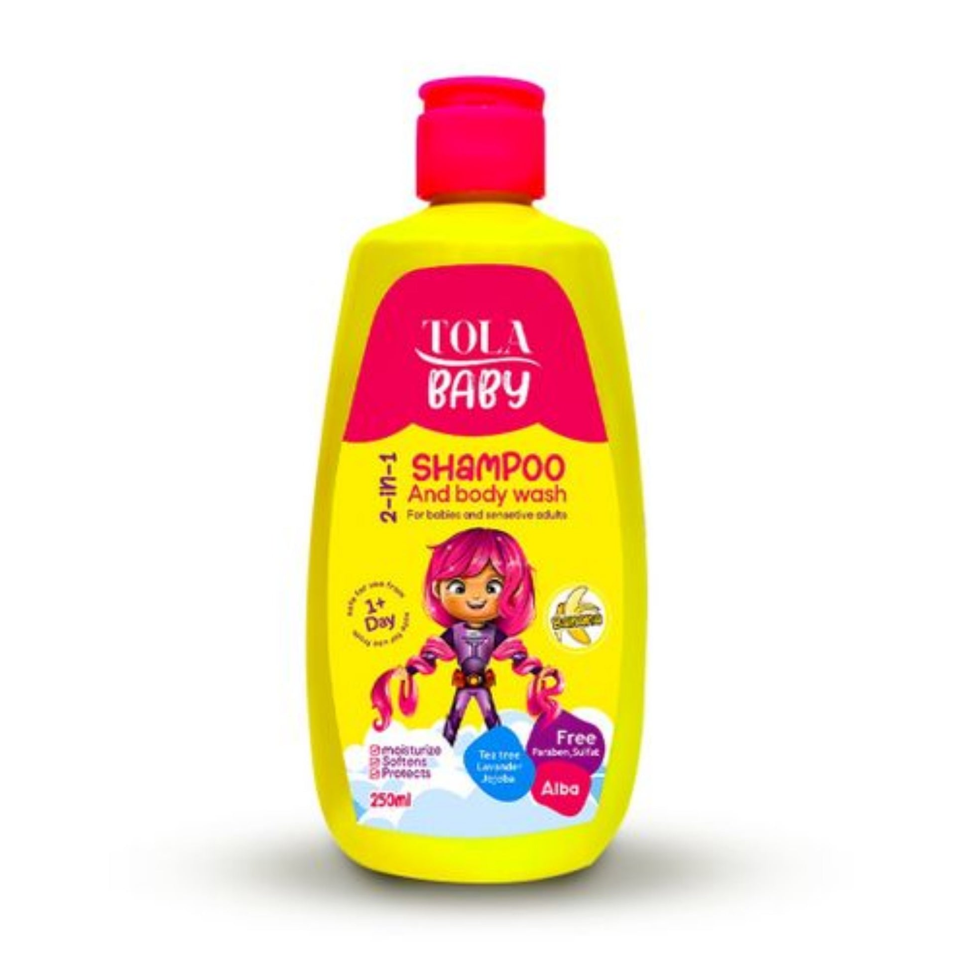 tola baby 2 in 1 shampoo and body wash 250 ml  شامبو و شاور للاطفال من تولا بيبي 250 مل