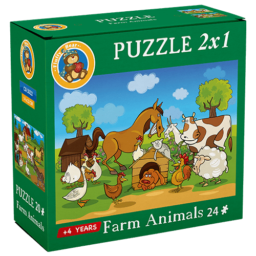 Fluffy Bear Farm Animals Puzzel