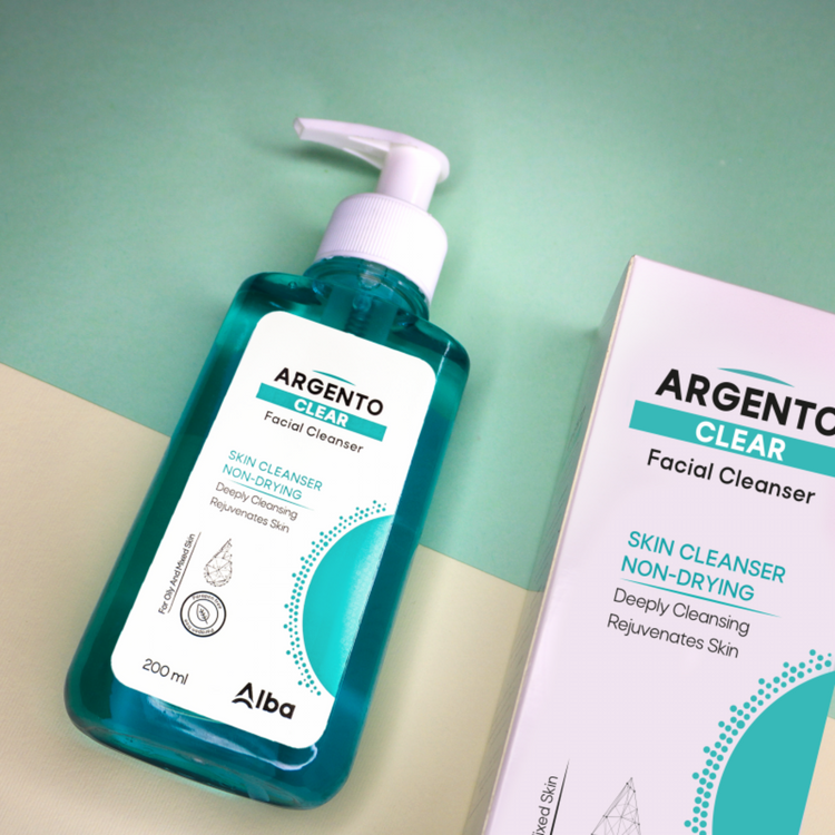 Argento Clear Facial wash and skin cleanser for all skin types 200 ml / غسول للوجة من ارجنتو كلير لجميع انواع البشرة 200 مل