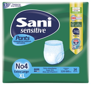  Sani Sensitive pants , Adult Diapers , Pants , short , NO 4 , X-Large , 120-160 Cm , 14 pieces , 14 diaper , diapers / حفاضات ساني شورت لكبار السن , ساني شورت دايبرز لكبار السن , ساني بانتس دايبرزلكبار السن , حفاضات ساني بانتس لكبار السن , مقاس 4 , رقم 4 , كبير جدا , اكس لارج , 120-160 سم , 14 حفاضة , 14 قطعة , دايبرز