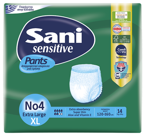  Sani Sensitive pants , Adult Diapers , Pants , short , NO 4 , X-Large , 120-160 Cm , 14 pieces , 14 diaper , diapers / حفاضات ساني شورت لكبار السن , ساني شورت دايبرز لكبار السن , ساني بانتس دايبرزلكبار السن , حفاضات ساني بانتس لكبار السن , مقاس 4 , رقم 4 , كبير جدا , اكس لارج , 120-160 سم , 14 حفاضة , 14 قطعة , دايبرز