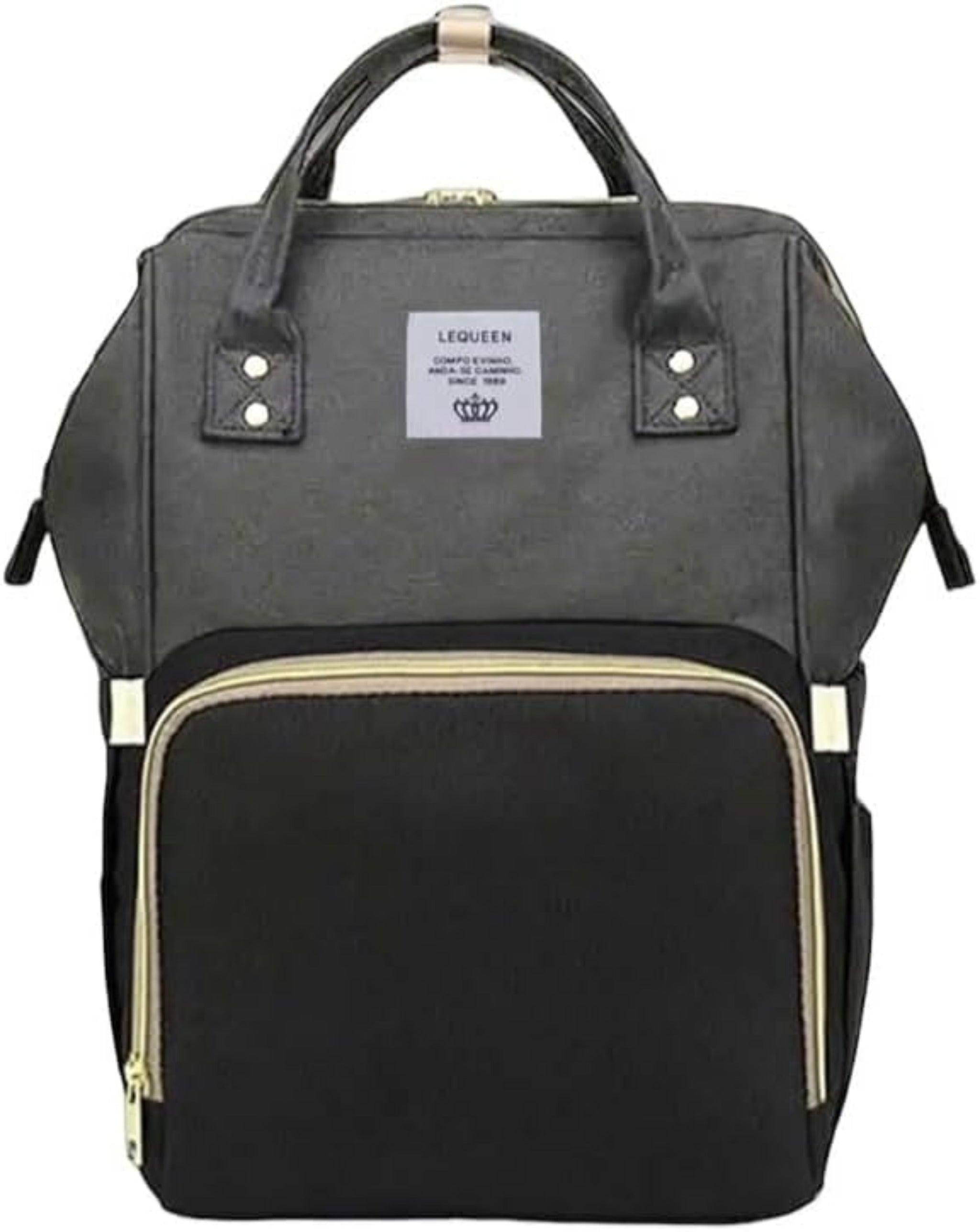 Le queen Smart Soft Original Diaper bag with USB (black) لي كوين حقيبة للحفاضات الاصلية الناعمة