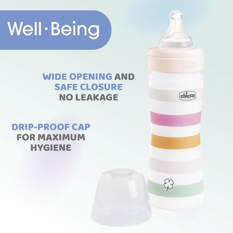 chicco feeding baby bottle 250 ml ببرونه ويل بينج للاطفال من شيكو 25 مل