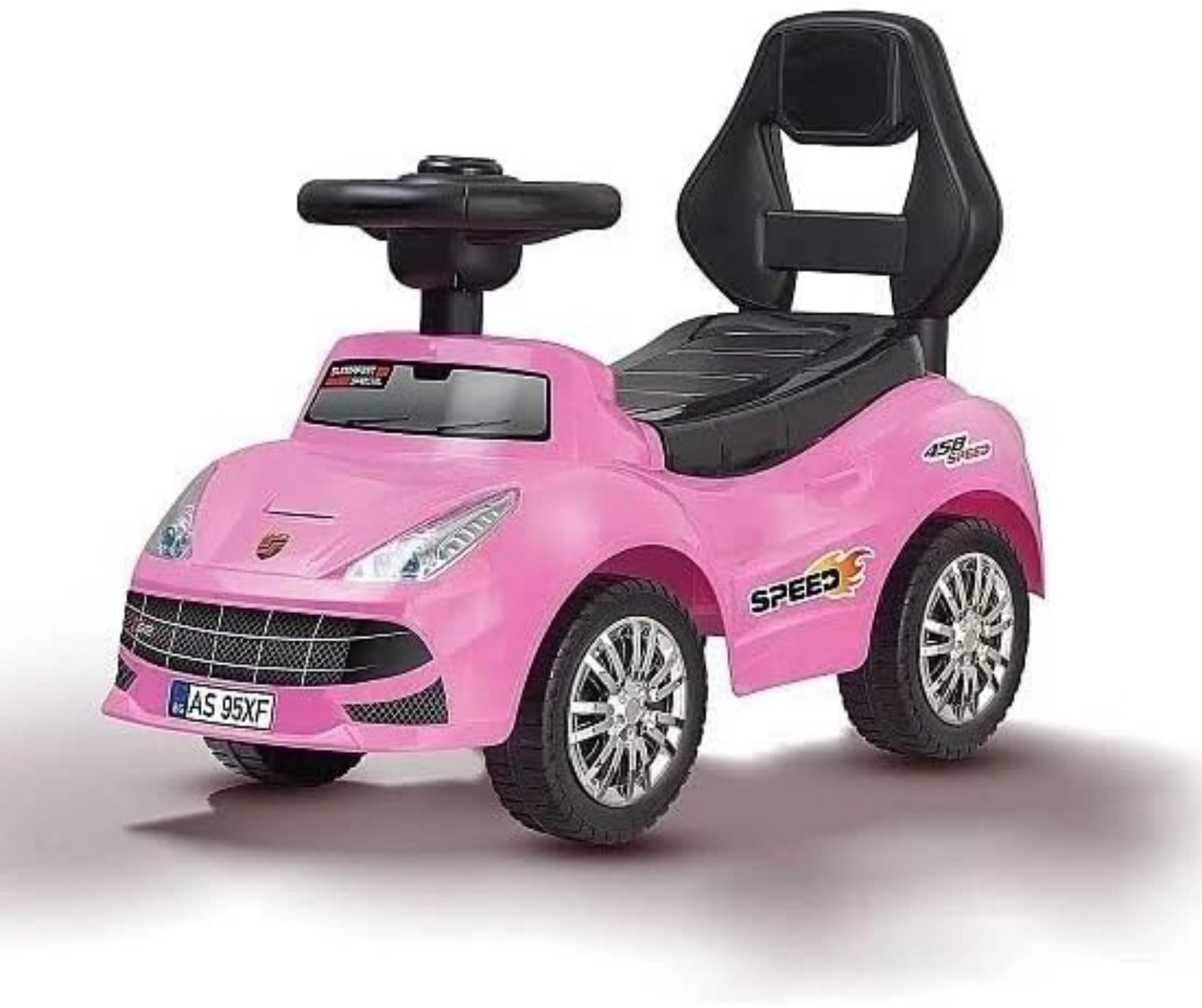 Tic toys - ride on car - (2-7 years) pink  سيارة ركوب للاطفال من تيك تويز - 2-7 سنوات - بينك