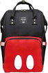 Le queen smart Soft Original Diaper bag with USB (red with black) لي كوين حقيبة للحفاضات الاصلية الناعمة  (احمر و اسود)