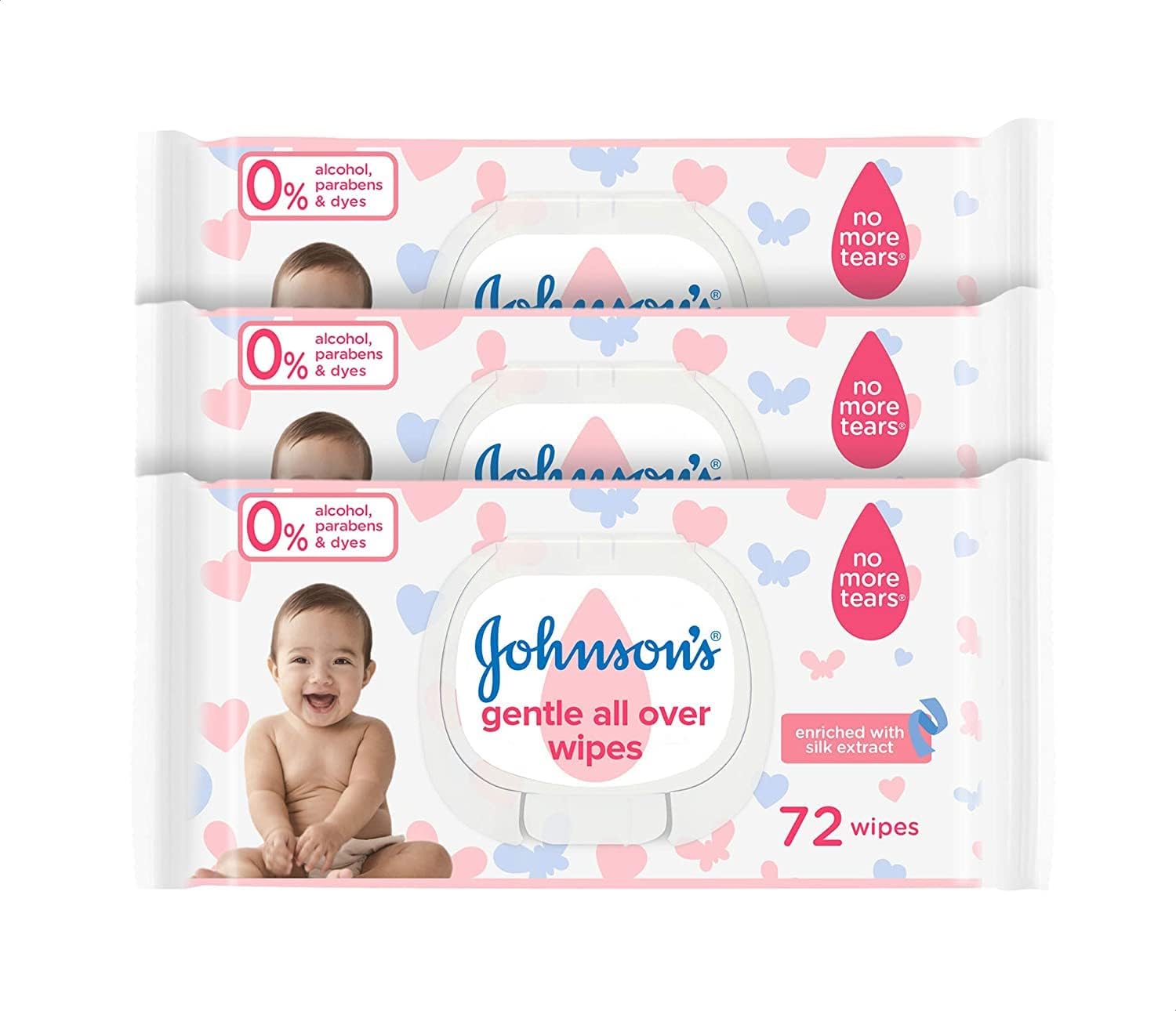 Johnson's Baby Wipes 72 Wipes