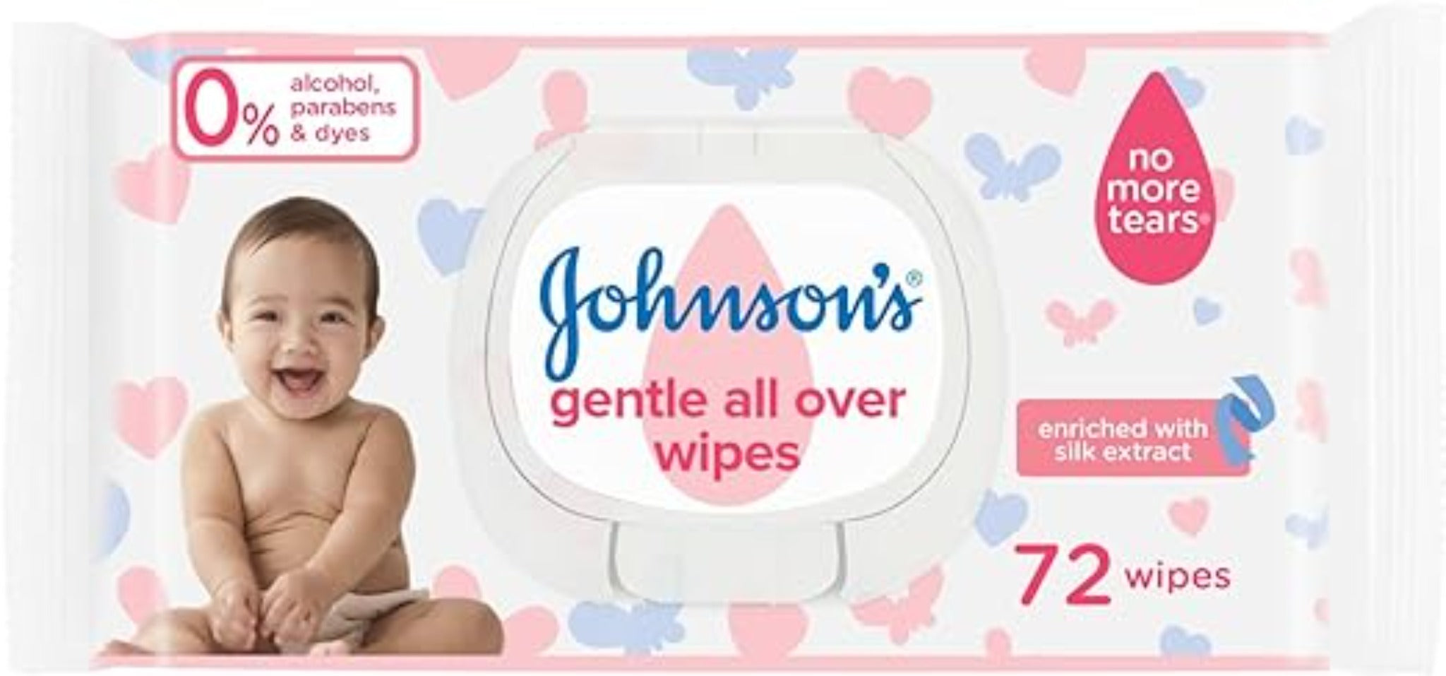 Johnson's Gentle All Over Baby Wipes, 72 Wipes