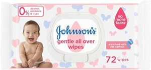 Johnson's Gentle All Over Baby Wipes, 72 Wipes