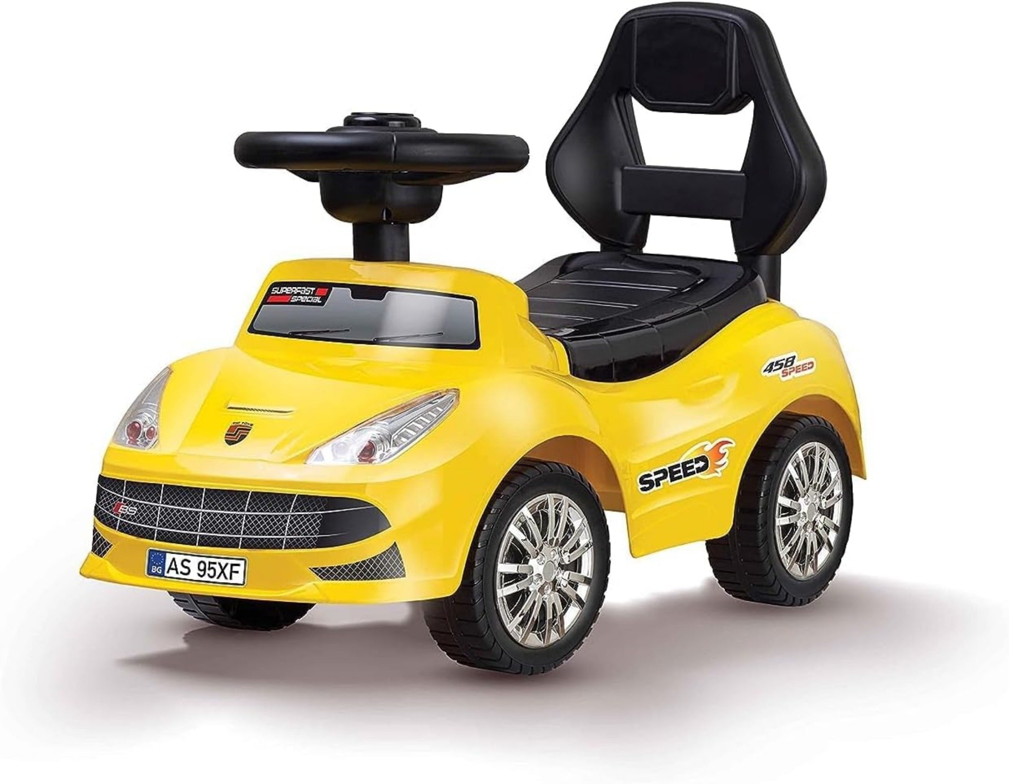 Generic Tic Toys - Kids Ride On Car (2-6 Years) - Yellow   سيارة ركوب للاطفال من تيك تويز (2-6 سنوات) - لون اصفر