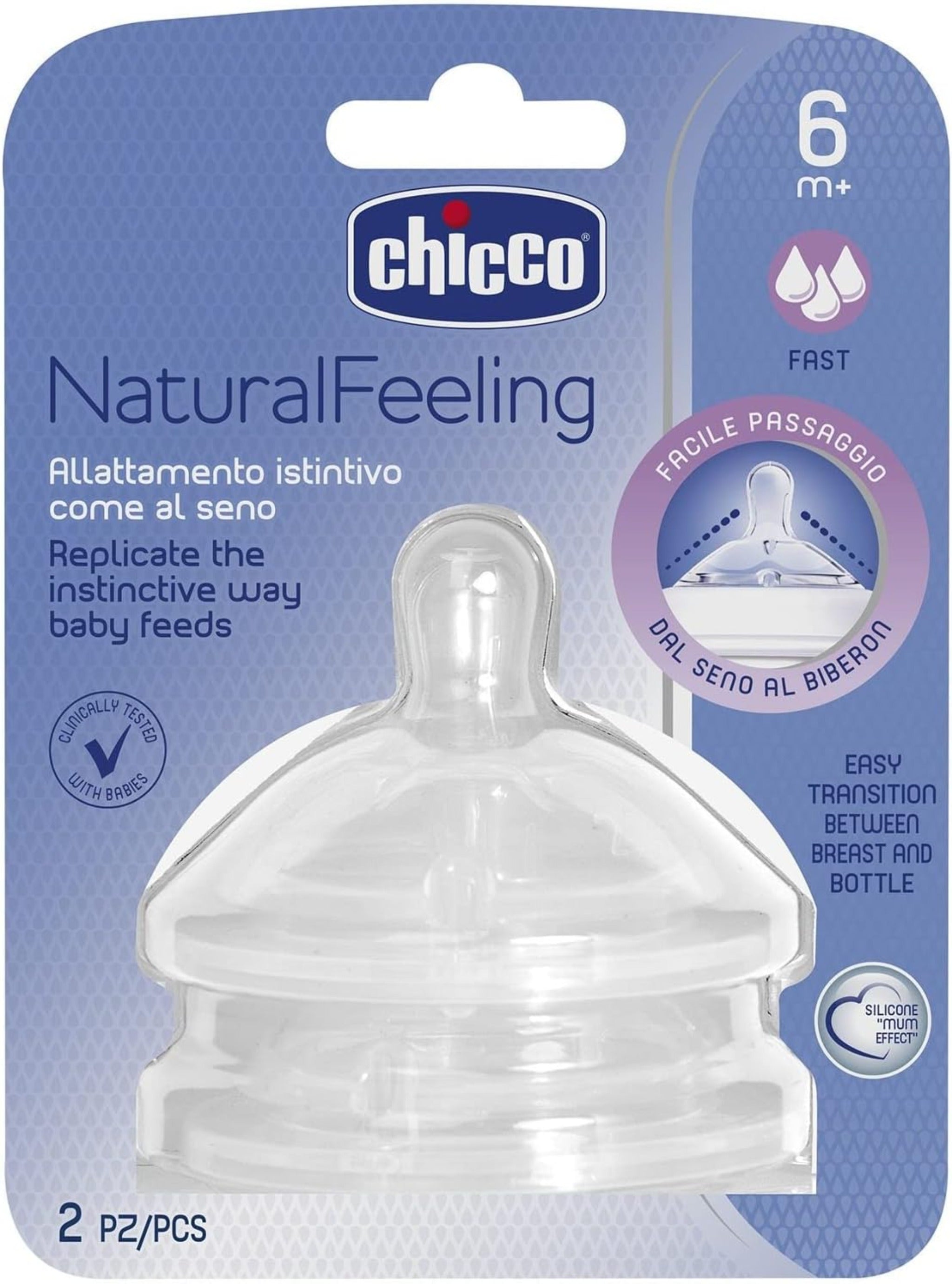 Chicco teat for 6+ months baby