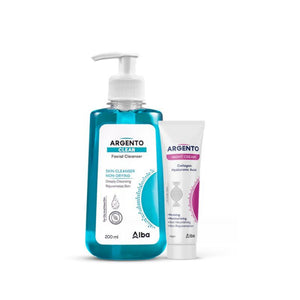 Argento Clear Facial Wash 200 Ml + Argento Night Cream 60 Gm for your night care غسول ارجنتو كلير لجميع انواع البشرة 200 مل + كريم الليل من ارجنتو بالكولاجين 60 جم للعناية اليومية ببشرتك