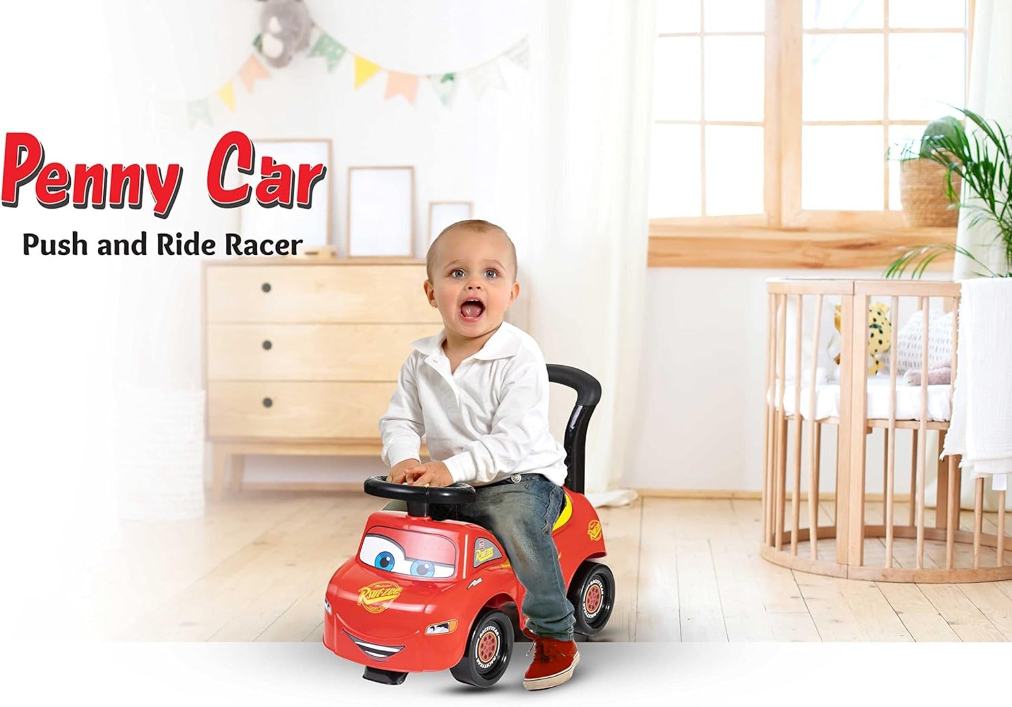 Generic Plastic Push Car Game With Storage Box And Button For Kids سيارة ركوب للاطفال من كيدز رايد ارابيا