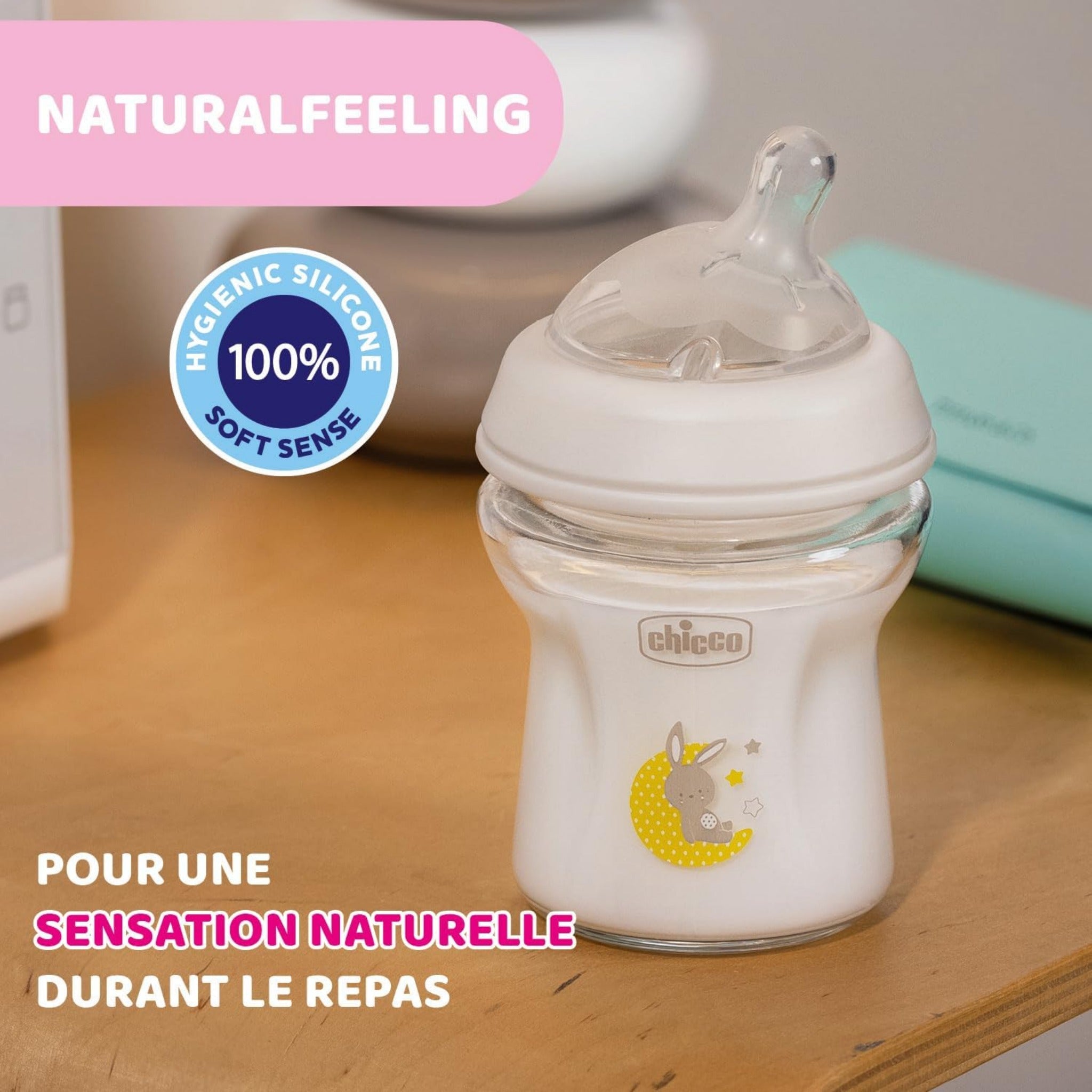 chicco natural feeling baby bottle 150 ml ببرونة للاطفال من شيكو 150 مل