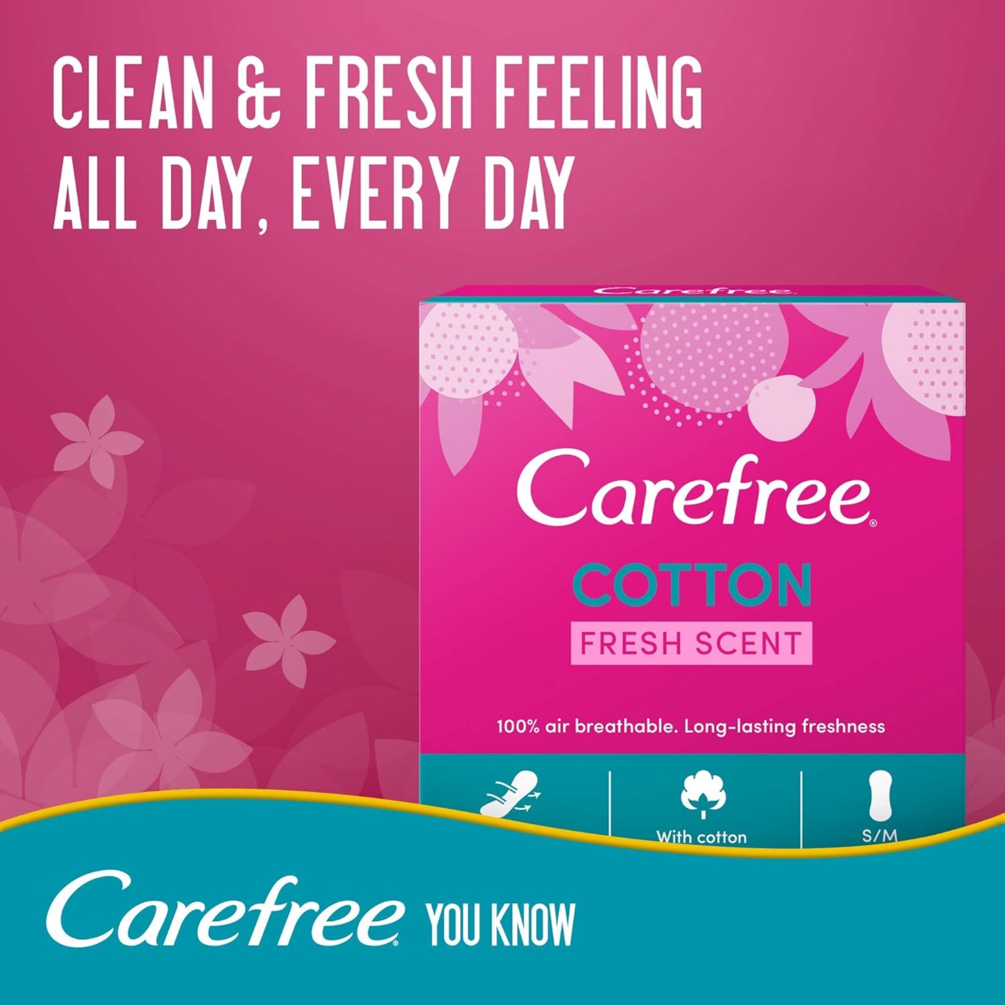 carefree pantyliners pack of 56 فوط يومية من كيرفري بانتي لاينر 56 قطعة