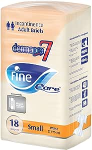 Fine Care , Adult Diapers , Size Small , Waist 51-75 cm , 18 diapers / فاين كير , حفاضات لكبار السن , مقاس صغير سمول , 51-75 سم , 18 قطعة