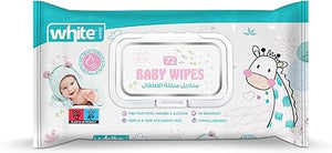 White Baby Wipes 72 pieces