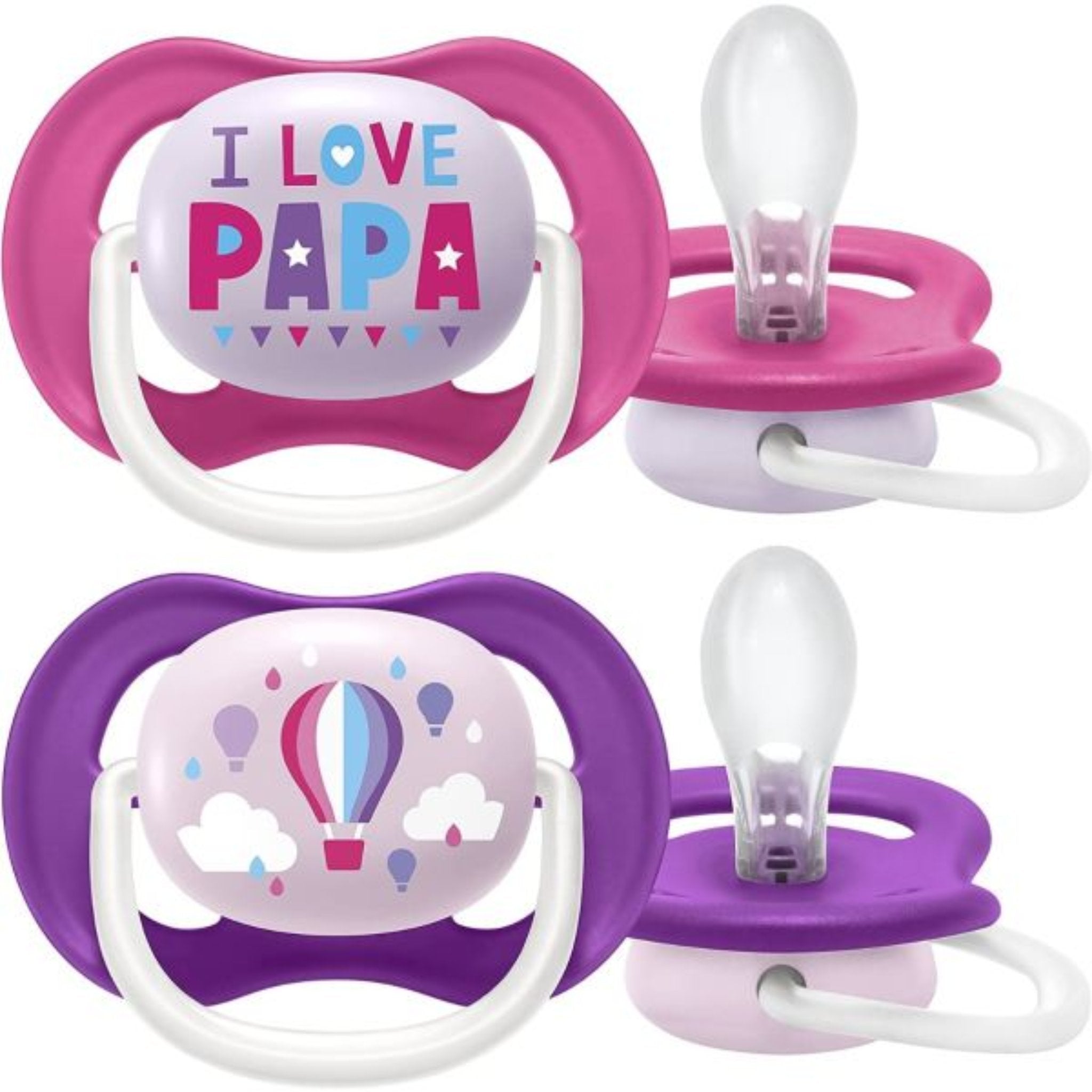 Philips Avent Ultra Air Happy 6-18 months set of 2 (Pink and Purple)