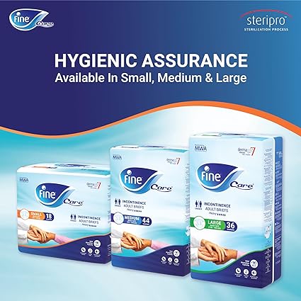 Fine Care , Adult Diapers , Size Small , Waist 51-75 cm , 18 diapers / فاين كير , حفاضات لكبار السن , مقاس صغير سمول , 51-75 سم , 18 قطعة