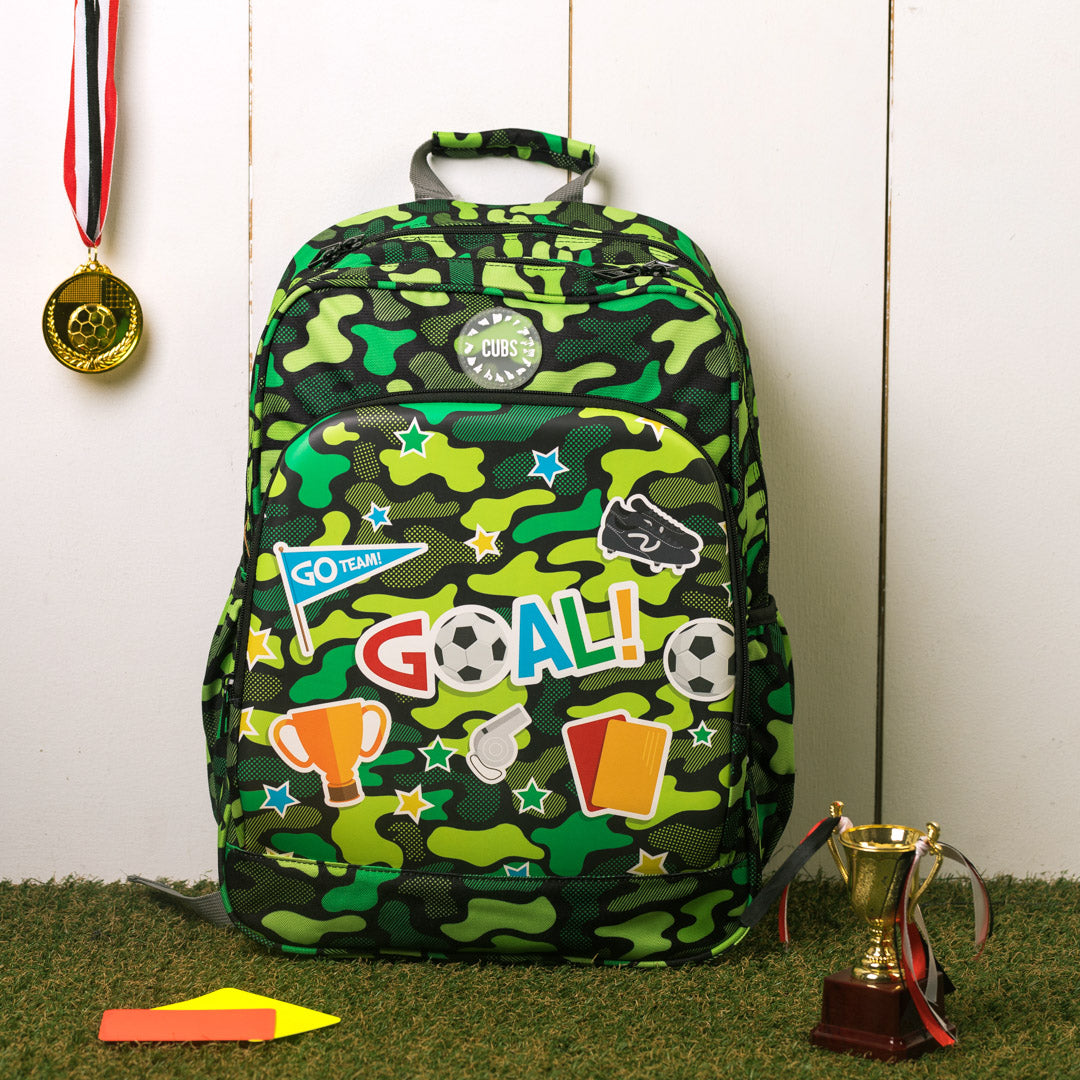 CUBS Football Green Camo Hard Top Backpack