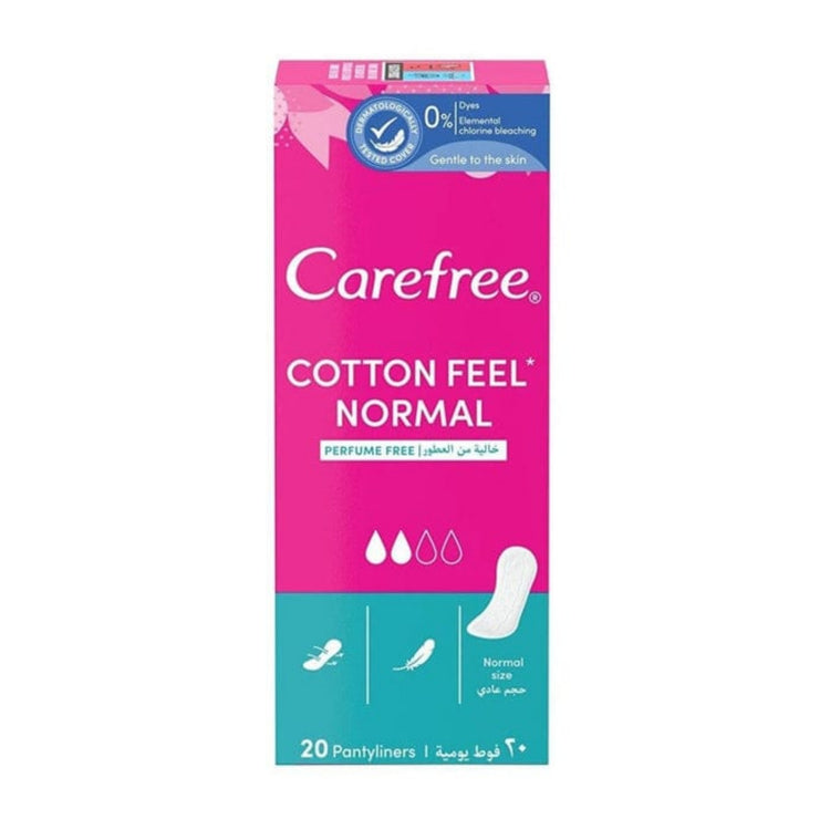 carefree pantyliners pack of 20 فوط يومية من كيرفري بانتي لاينر 20 قطعة