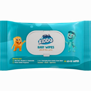 Fresh Kiddo Baby Wipes 70 pieces مناديل مبلله للاطفال من فريش كيدو 70 قطعة