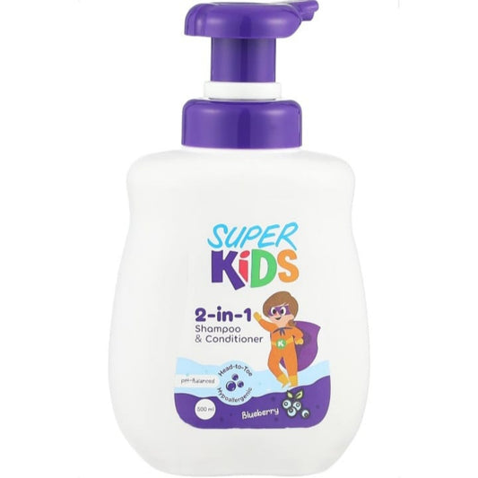 Super Kids 2 in 1 Shampoo and Conditioner 500 ml شامبو و بلسم للاطفال من سوبر كيدز 2 في 1 - 500 مل