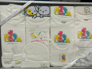 Junior Baby Gift set for newborn to 3 months 20 pieces اطقم الولادة من جونيور من سن يوم ل 3 شهور 20 قطعه