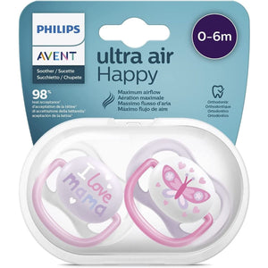 Philips Avent Ultra Air Happy 0-6 months set of 2 (Pink)