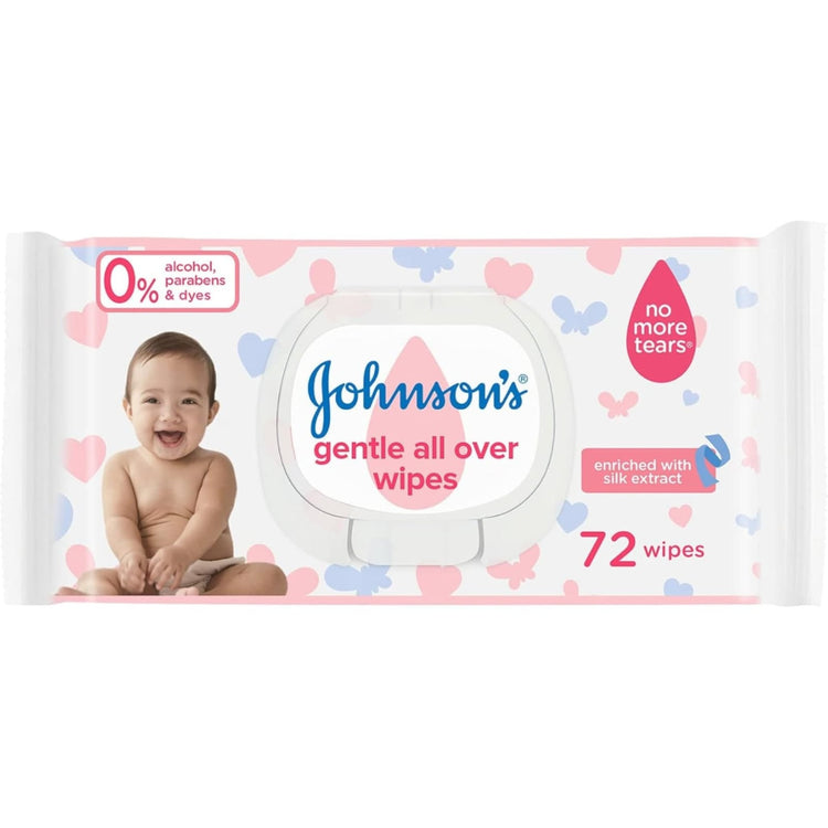 Johnson's Gentle All Over Baby Wipes, 72 Wipes