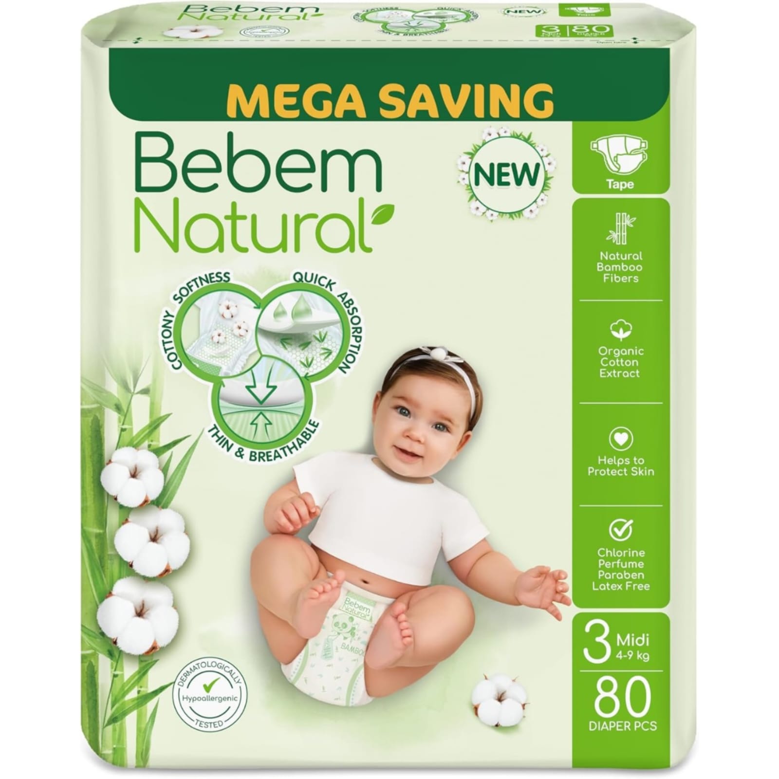 Bebem Size 3 - 80 Pieces