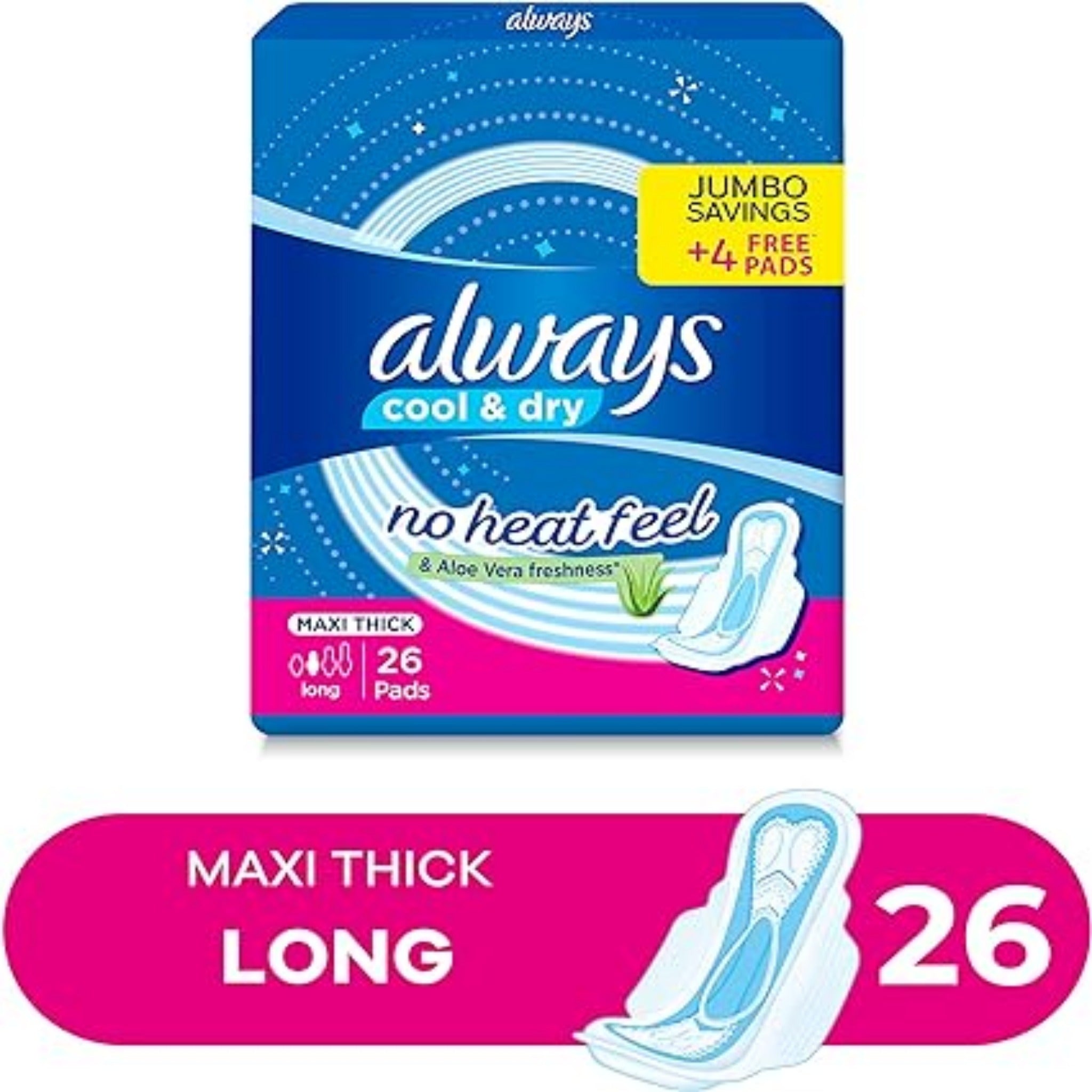 Always Long 26 pads - Diapers.eg - disposable pads