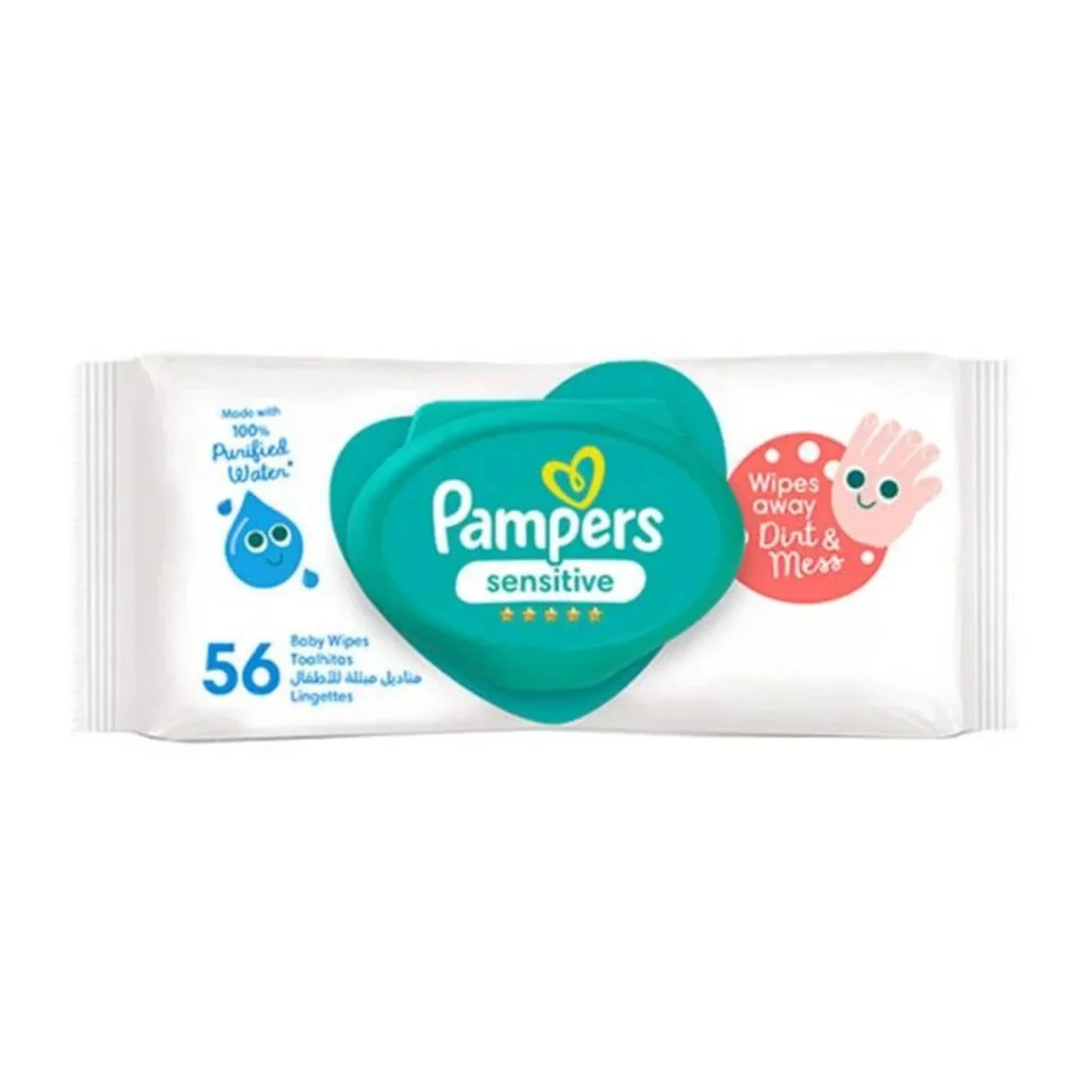 Pampers Senesitive Protect Baby Wipes 56 Pcs