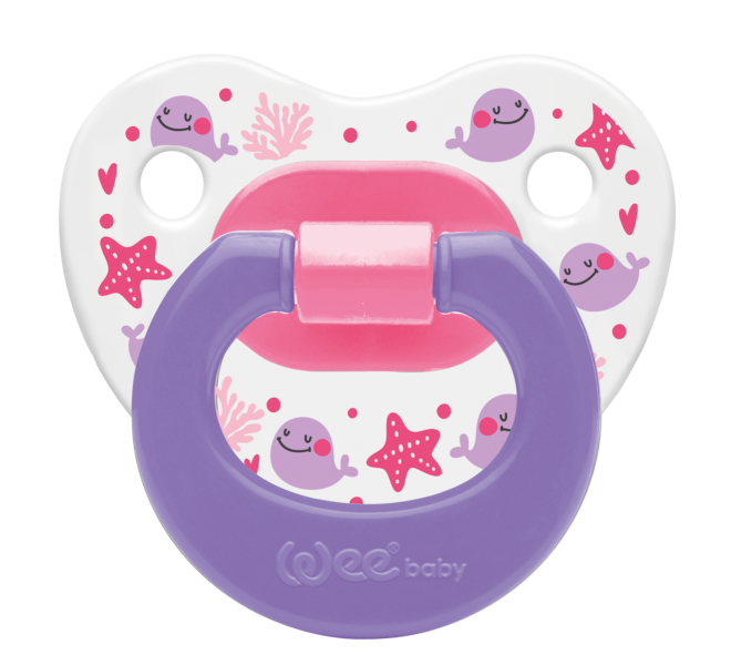 wee baby Orthodontic silicone soother سكاته سيليكون مشطوفة من وي بيبي