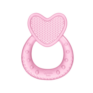 wee baby heart shaped silicone teether عضاضة سيليكون اطفال من وي بيبي شكل قلب